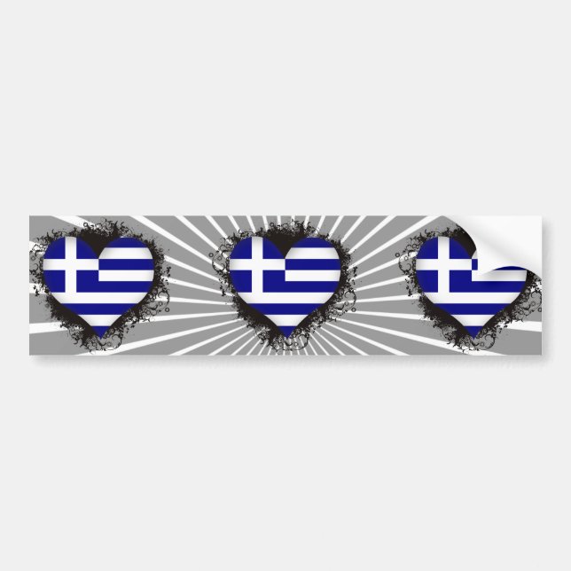 Vintage älskar jag Grekland Bildekal (Framsidan)