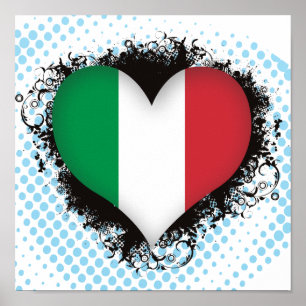 Vintage älskar jag italien poster