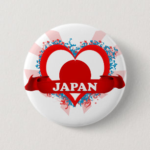 Vintage älskar jag Japan Knapp