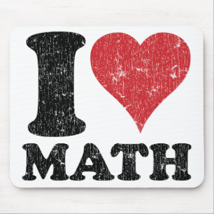 Vintage älskar jag Math Mousepad Musmatta