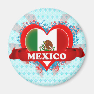 Vintage älskar jag Mexico Magnet