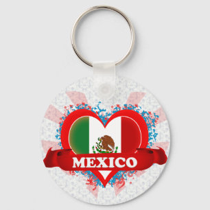Vintage älskar jag Mexico Nyckelring