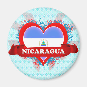 Vintage älskar jag Nicaragua Magnet