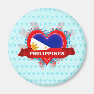 Vintage älskar jag Philippines Magnet