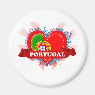 Vintage älskar jag Portugal Magnet
