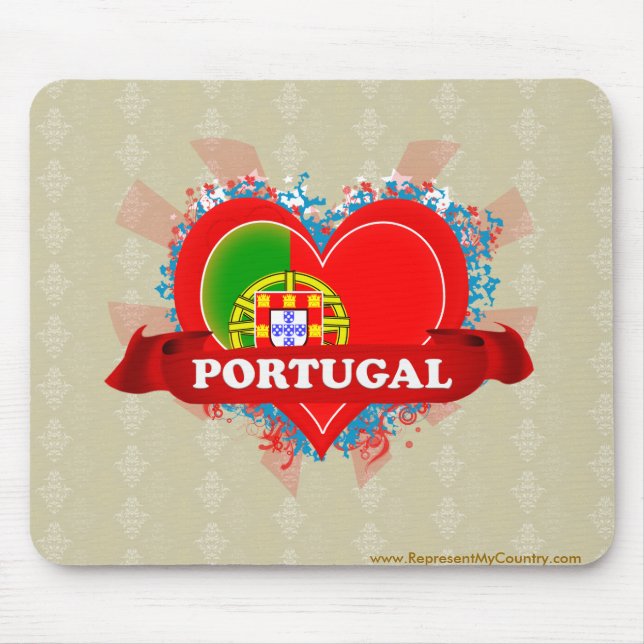 Vintage älskar jag Portugal Musmatta (Framsidan)