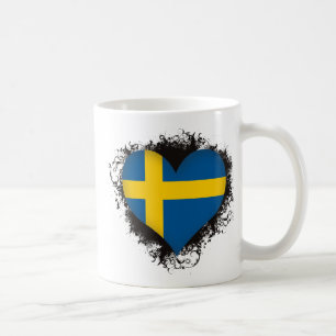 Vintage älskar jag sverige kaffemugg