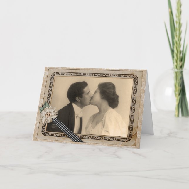 Vintage Älskare Alla hjärtans dagskort Helgkort (Framsida)