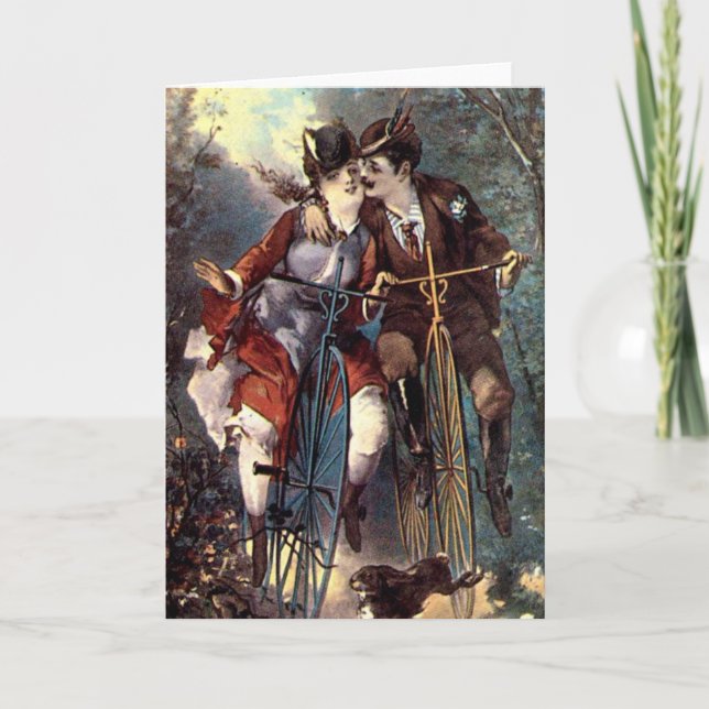 Vintage Älskare - Anpassa Helgkort (Framsida)