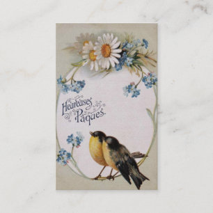 Vintage Älskare Bird Påsk Hälsning Visitkort