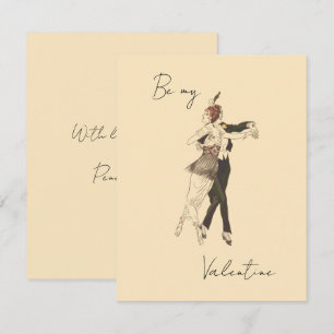 Vintage Älskare Dancing Valentines Day Card