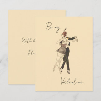Vintage Älskare Dancing Valentines Day Card