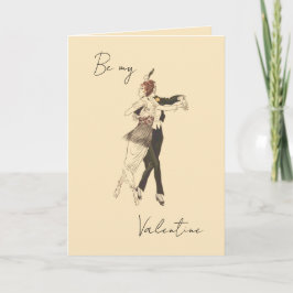 Vintage Älskare Dancing Valentines Day Card Kort