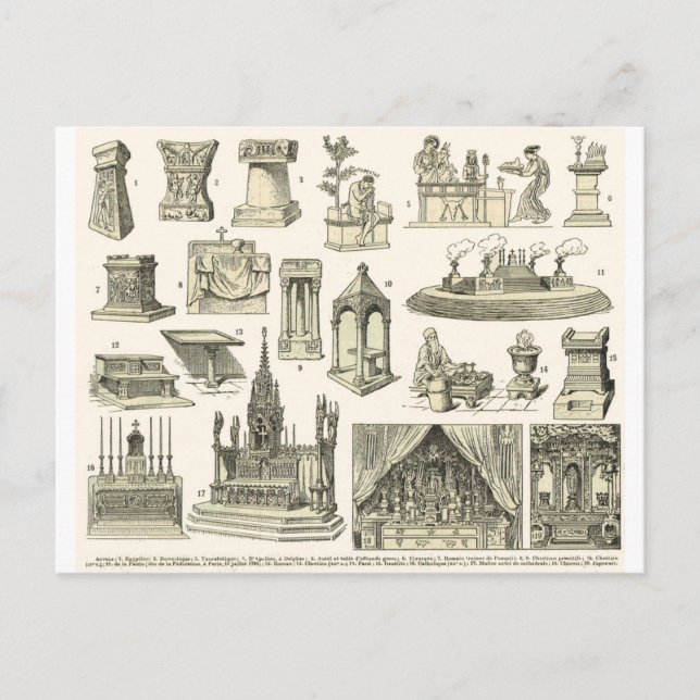 Vintage altars vykort (Framsida)