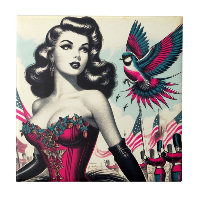 Vintage Alternativ korrigering Kakelplatta (Framsidan)