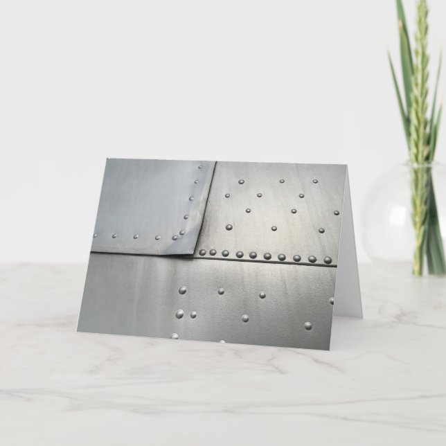 Vintage Aluminium Aircraft Skin Kort (Framsida)