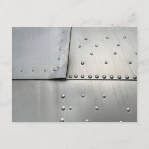 Vintage Aluminium Aircraft Skin Vykort