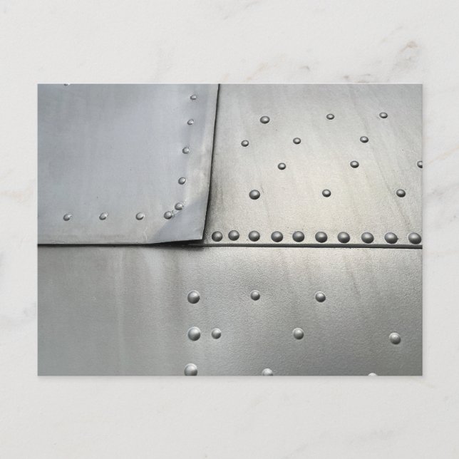 Vintage Aluminium Aircraft Skin Vykort (Framsida)