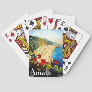 Vintage Amalfi Italien Europe Travel Casinokort