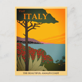 Vintage Amalfi Kusten Italien Travel Vykort