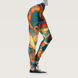 Vintage Amazon | Färgfläckig Mönster Leggings
