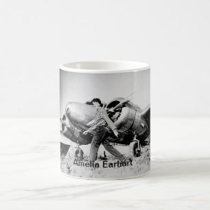 Vintage Amelia Earhart Photo Kaffemugg