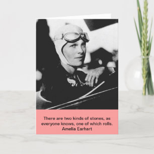 Vintage Amelia Earhart Photo Kort