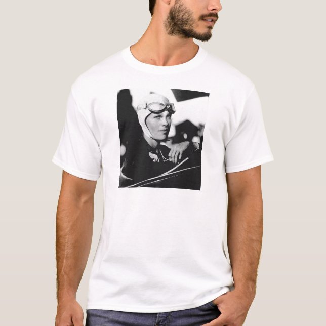 Vintage Amelia Earhart Photo T-shirt (Framsida)