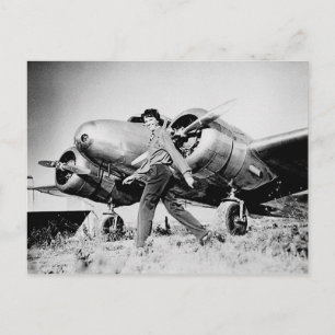 Vintage Amelia Earhart Photo Vykort