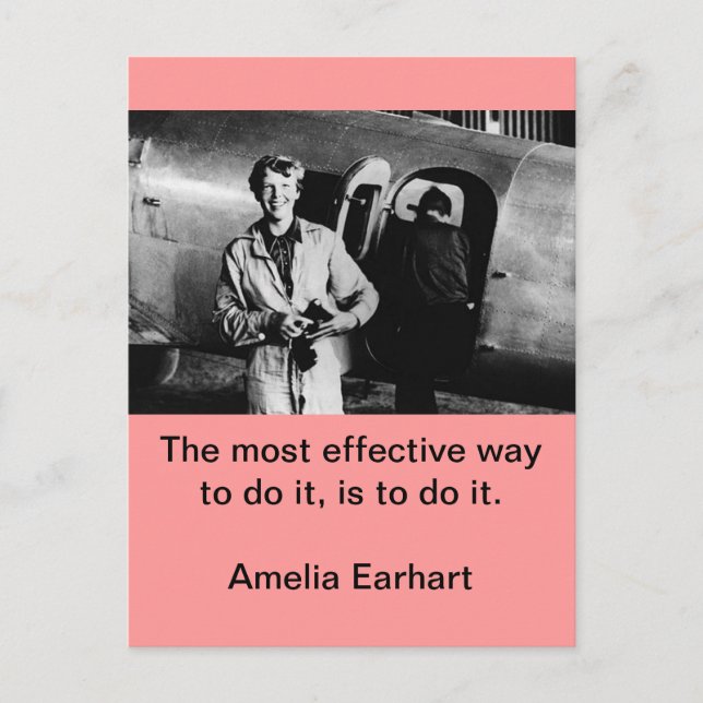 Vintage Amelia Earhart Photo Vykort (Framsida)