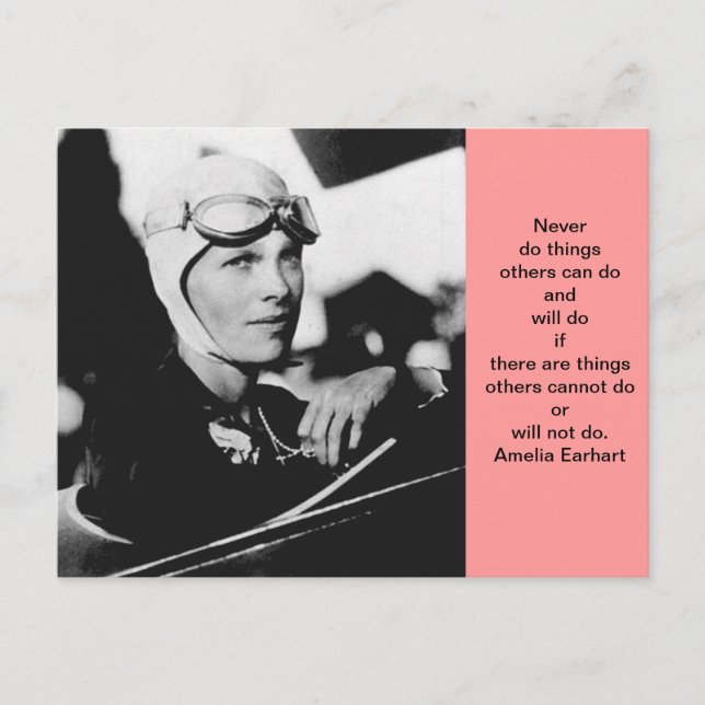 Vintage Amelia Earhart Photo Vykort (Framsida)