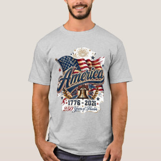 Vintage America 250 år av frihet 1776-2026 Pat T Shirt