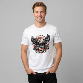 Vintage America 250 Vitkal 1776-2026 Patriotisk T Shirt