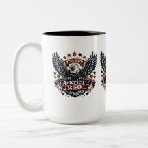 Vintage America 250 Vitkalv 1776-2026 Patriotisk