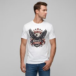 Vintage America 250 Vitklöverörn 1776-2026 Patriot T Shirt
