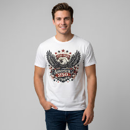 Vintage America 250 Vitklöverörn 1776-2026 Patriot T Shirt
