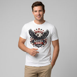 Vintage America 250 Vitklöverörn 1776-2026 Patriot T Shirt