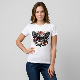 Vintage America 250 Vitögd Örn 1776-2026 Patriotis T Shirt