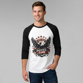 Vintage America 250 Vitögd Örn 1776-2026 Patriotis T Shirt