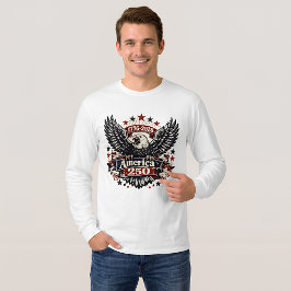 Vintage America 250 Vitögd Örn 1776-2026 Patriotis T Shirt