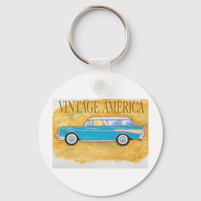 vintage america chevy nyckelring (Framsida)