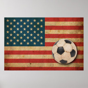 Vintage America Flagga Poster