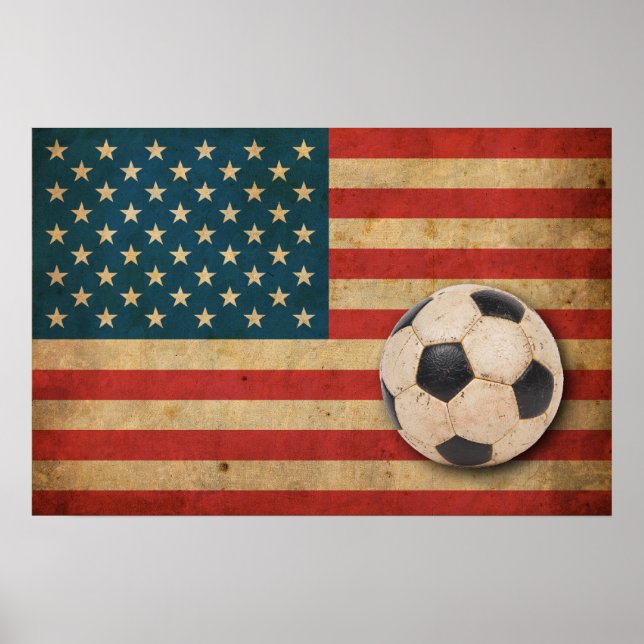 Vintage America Flagga Poster (Framsidan)