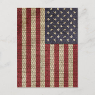 Vintage America Flagga Vykort