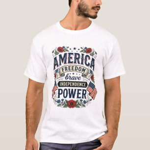 Vintage America Frihet Patriotisk Shirt Design_1 T