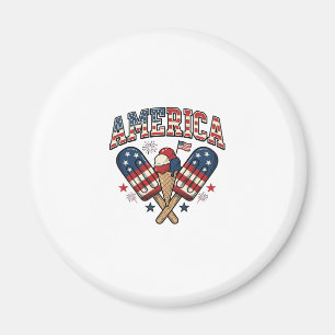 Vintage America Glass Isglass Foster Amerikansk Sh Magnet