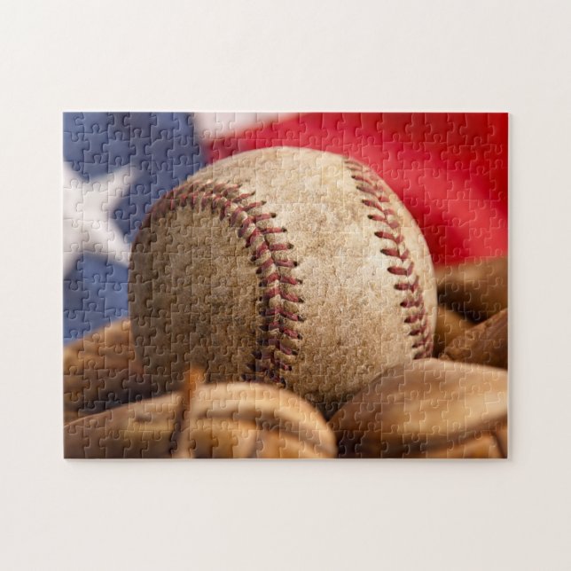 Vintage American Baseball Pussel (Horisontell)