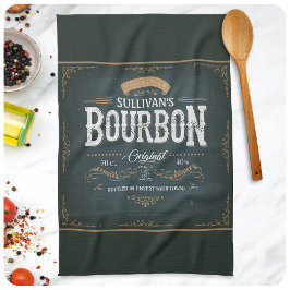 Vintage American Bourbon Personlig Whiskey Pub Kökshandduk