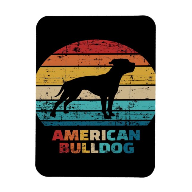 Vintage American Bulldog Magnet (Vertikal)