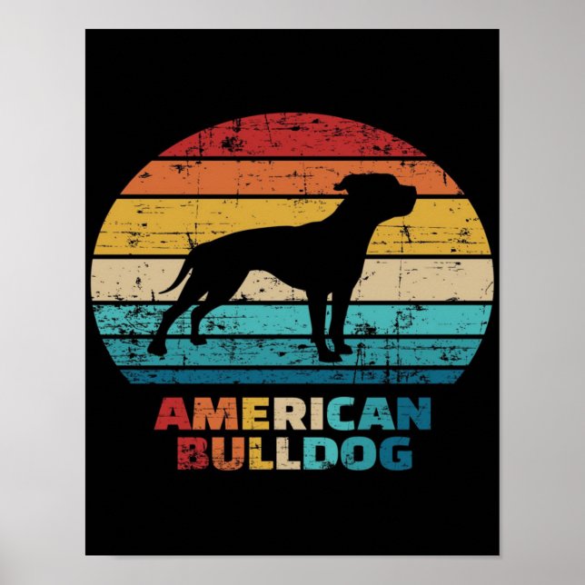 Vintage American Bulldog Poster (Framsidan)